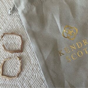 Kendra Scott Gold Textured Hoop Earrings